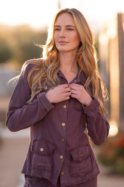 Wearables Twill 4-Pocket Jacket Upscale Pigment - XCVI