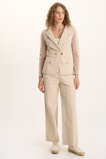 Lochlyn Fitted Snap-Detail Stretch Blazer Jacket Park Avenue - XCVI