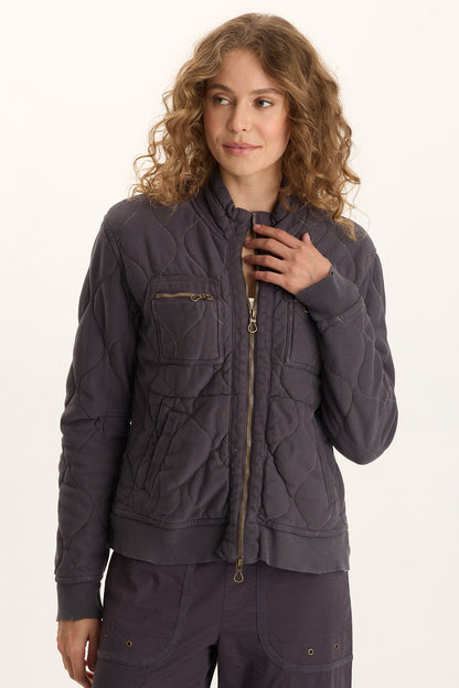 Osment Quilted Cotton Bomber Jacket Ashlar - XCVI