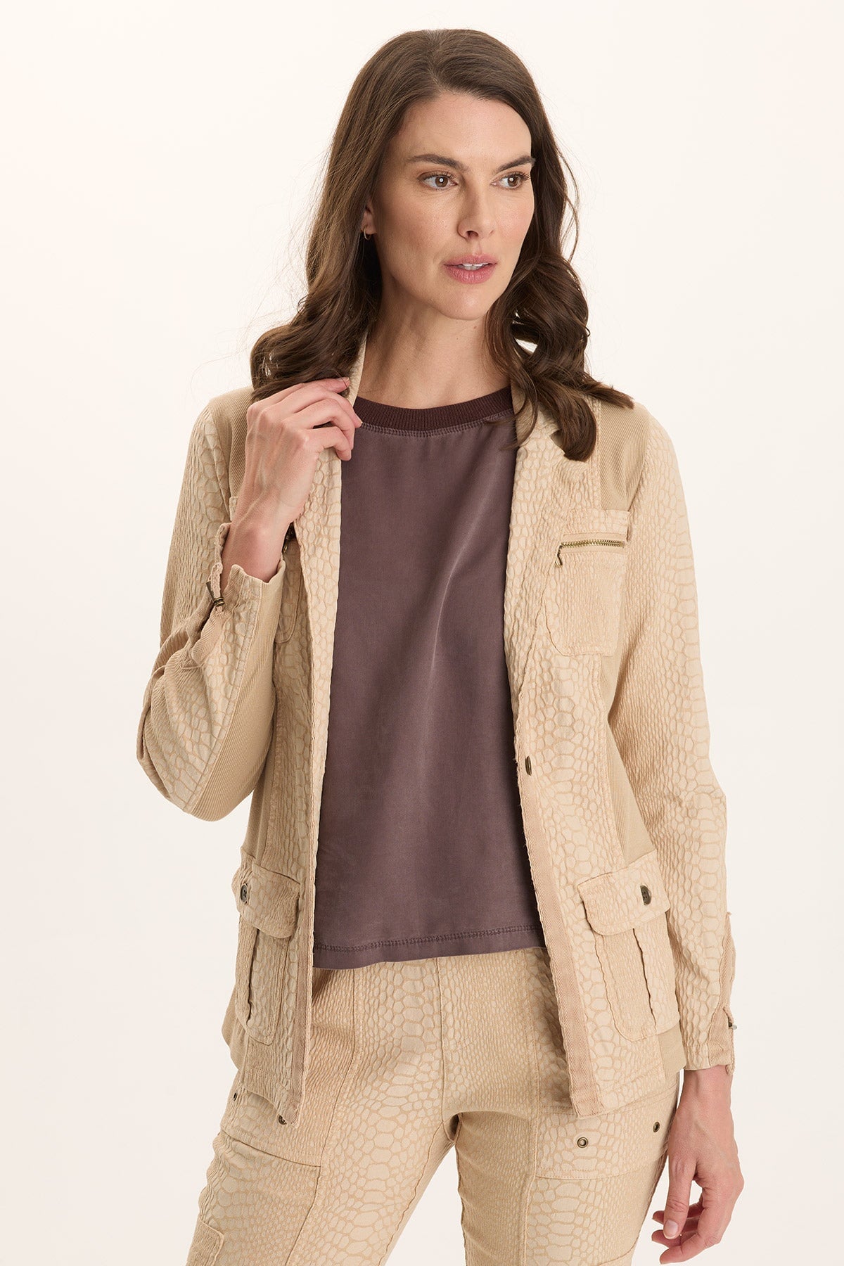Kirklyn Textured Jacquard Blazer Jacket Park Avenue - XCVI