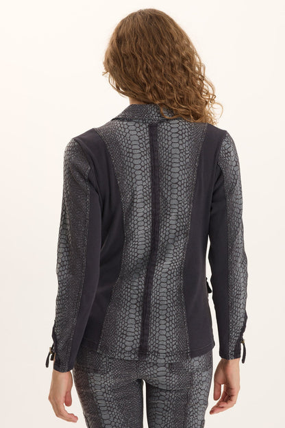 Kirklyn Textured Jacquard Blazer Jacket Ashlar - XCVI