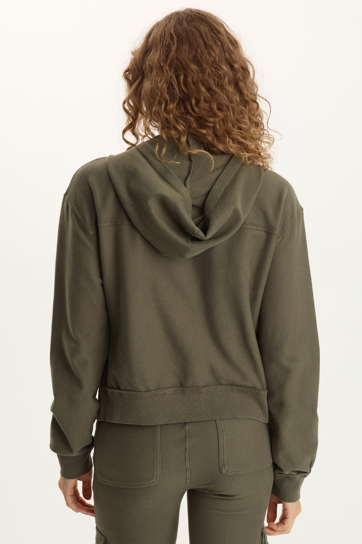 Balfore Twill Knit Hooded Bomber Jacket Rejuvenation - XCVI