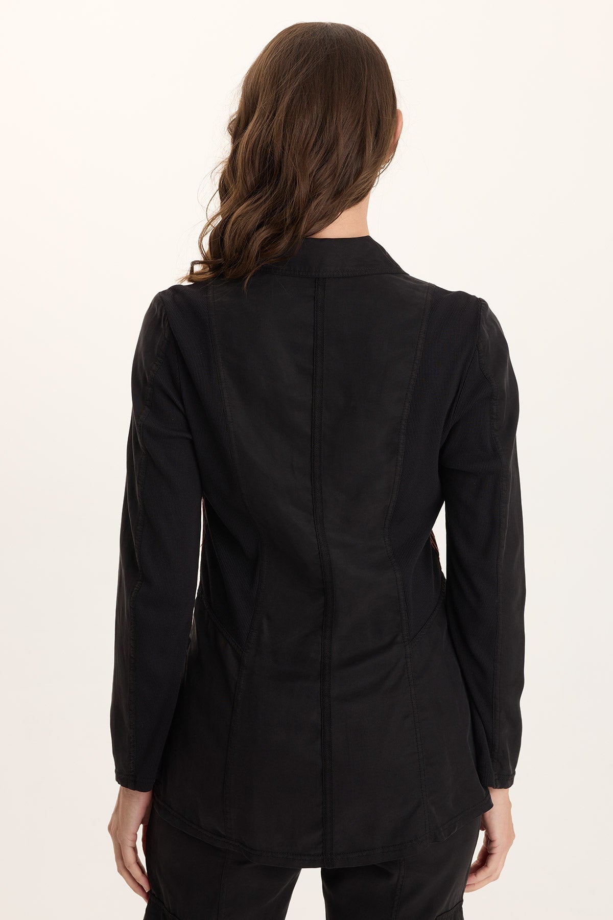 Embroidered Danski Twill Novelty Blazer Black - XCVI