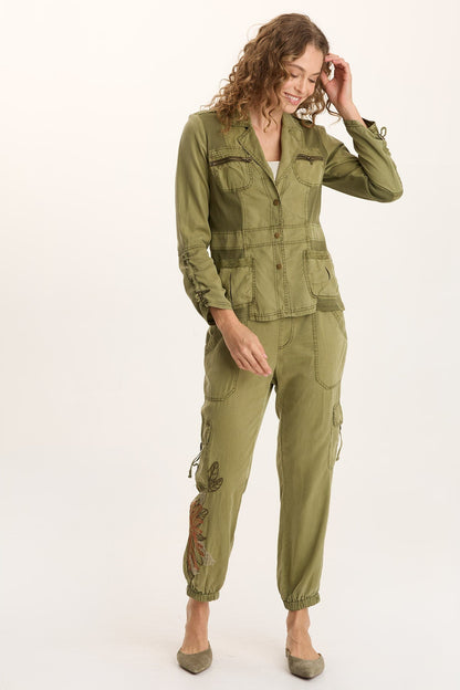 Jesper Twill Utility Jacket Thicket Pigment - XCVI