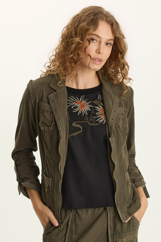 Eino Corduroy Cargo Fitted Blazer Jacket Rejuvenation - XCVI