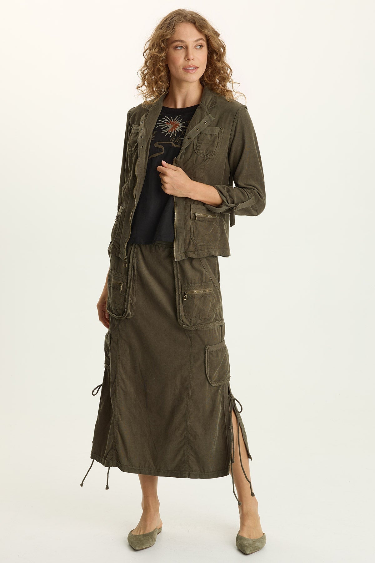 Eino Corduroy Cargo Fitted Blazer Jacket Rejuvenation - XCVI
