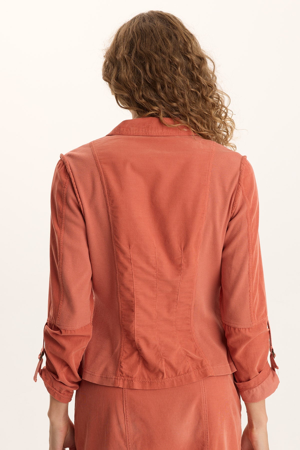 Eino Corduroy Cargo Fitted Blazer Jacket Papaver - XCVI