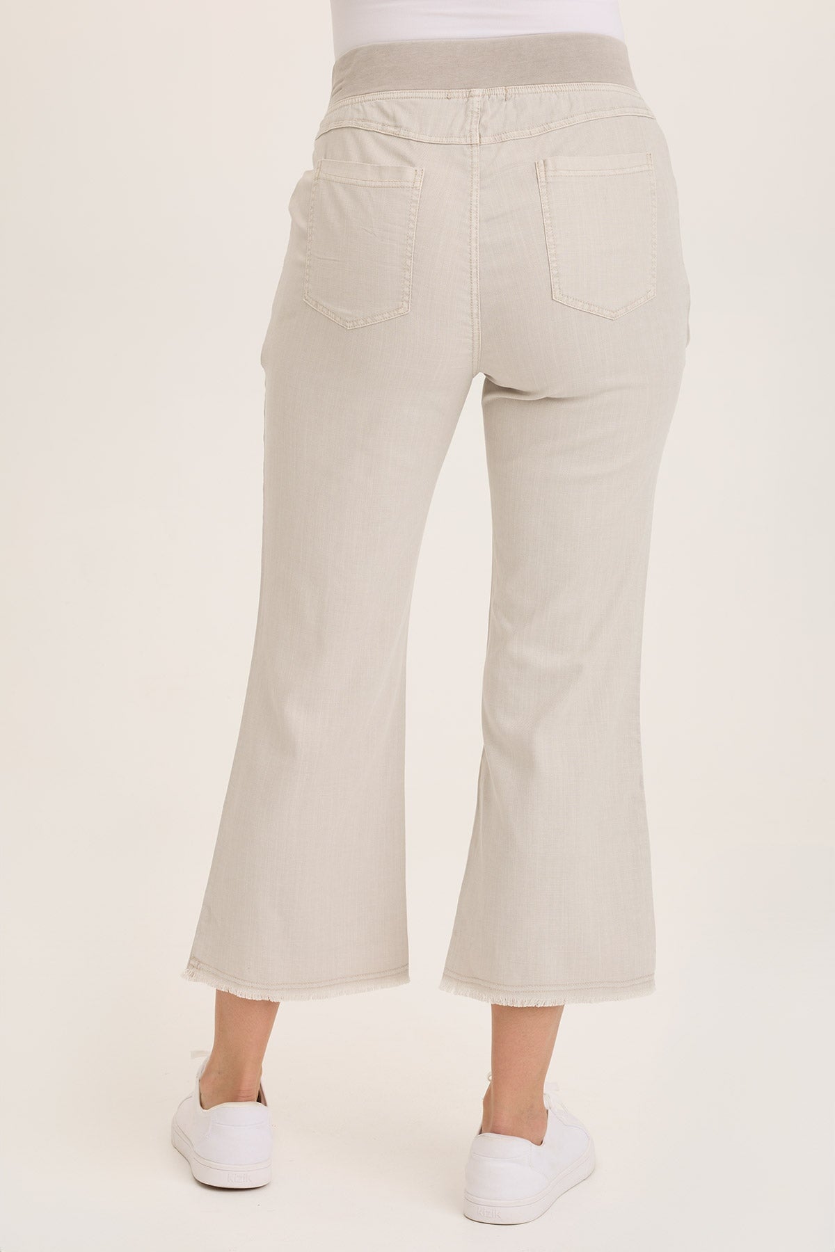 Wearables Lorilei Twill Flare Distressed Pull-On Pant Ripple Pigment - XCVI