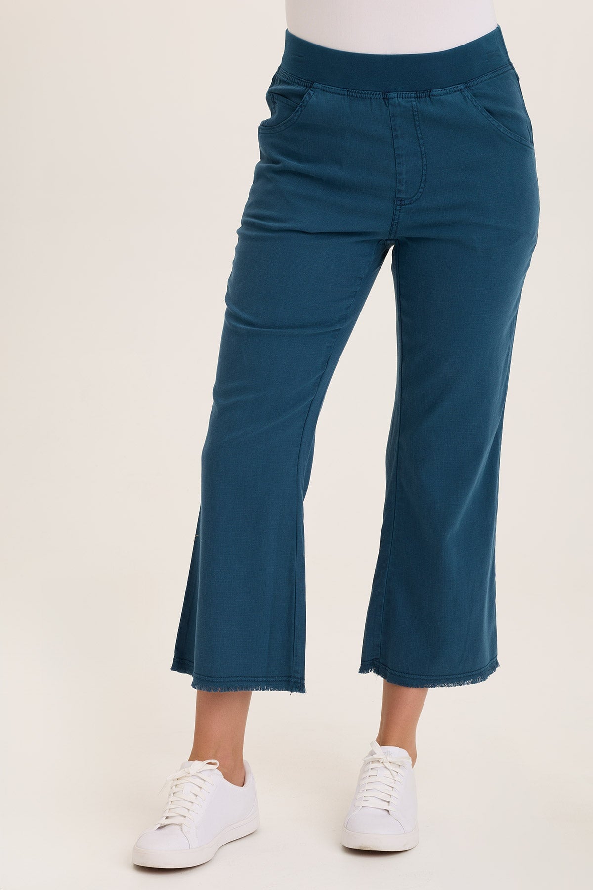 Wearables Lorilei Twill Flare Distressed Pull-On Pant Abyss Pigment - XCVI