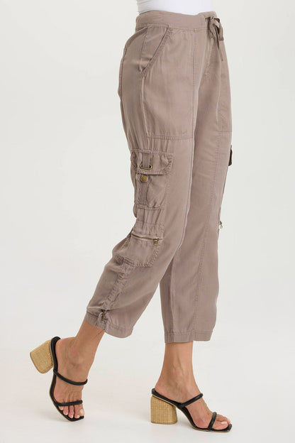 Selmy Twill Corded Cargo Crop Poppy Seed - XCVI