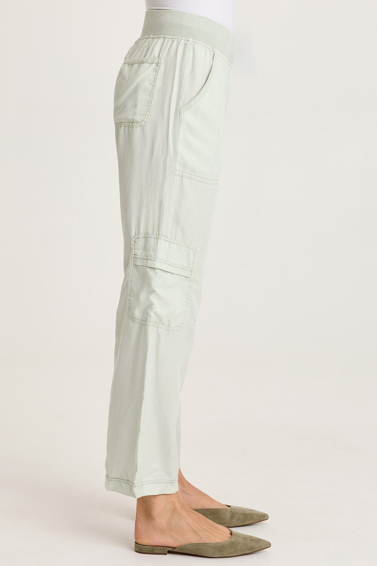Taran Tencel Twill Straight Leg Cargo Pull-On Pant Tradewind Pigment - XCVI