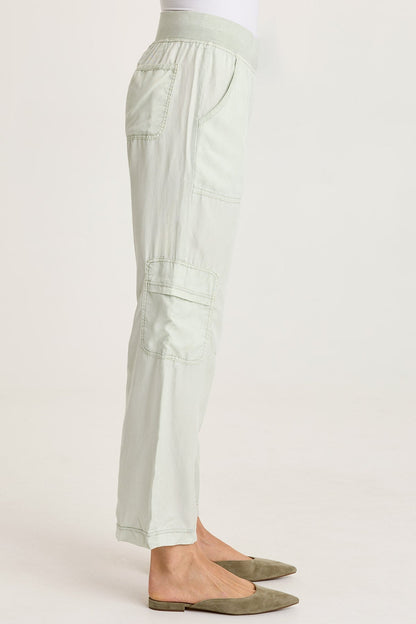 Taran Tencel Twill Straight Leg Cargo Pull-On Pant Tradewind Pigment - XCVI