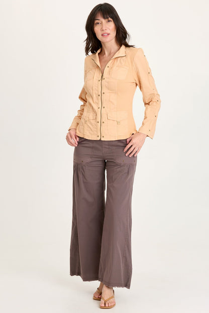 Brently Poplin Wide Leg Pant Virtuoso Pigment - XCVI