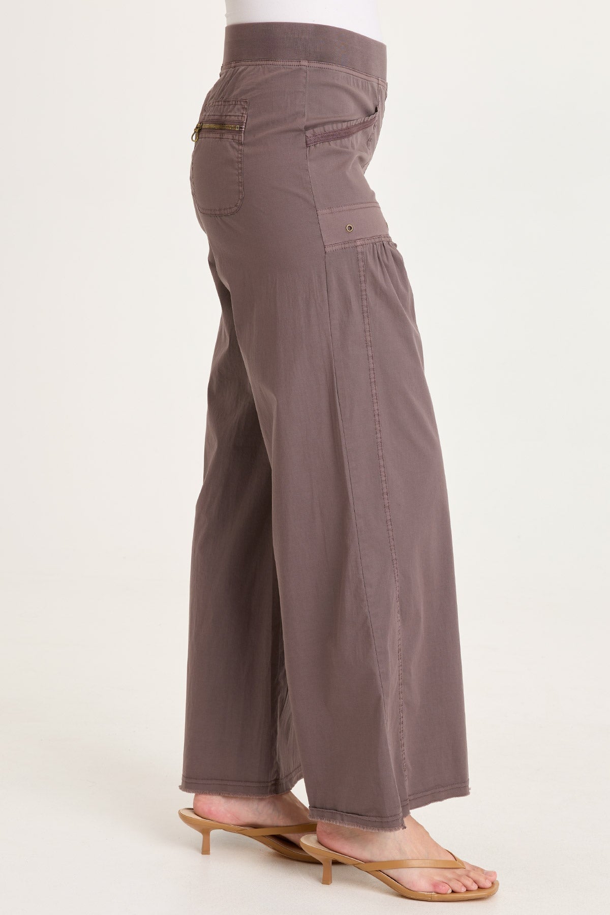 Brently Poplin Wide Leg Pant Virtuoso Pigment - XCVI