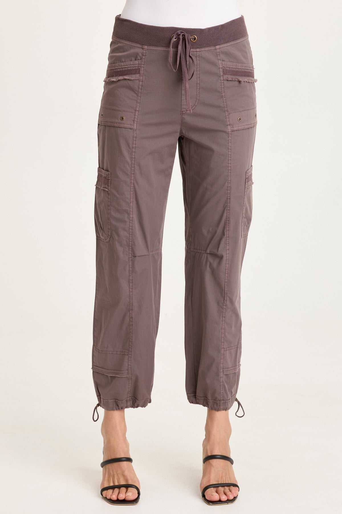 Jannik Poplin Cinch Leg Flat Cargo Pockets Pant Virtuoso Pigment - XCVI