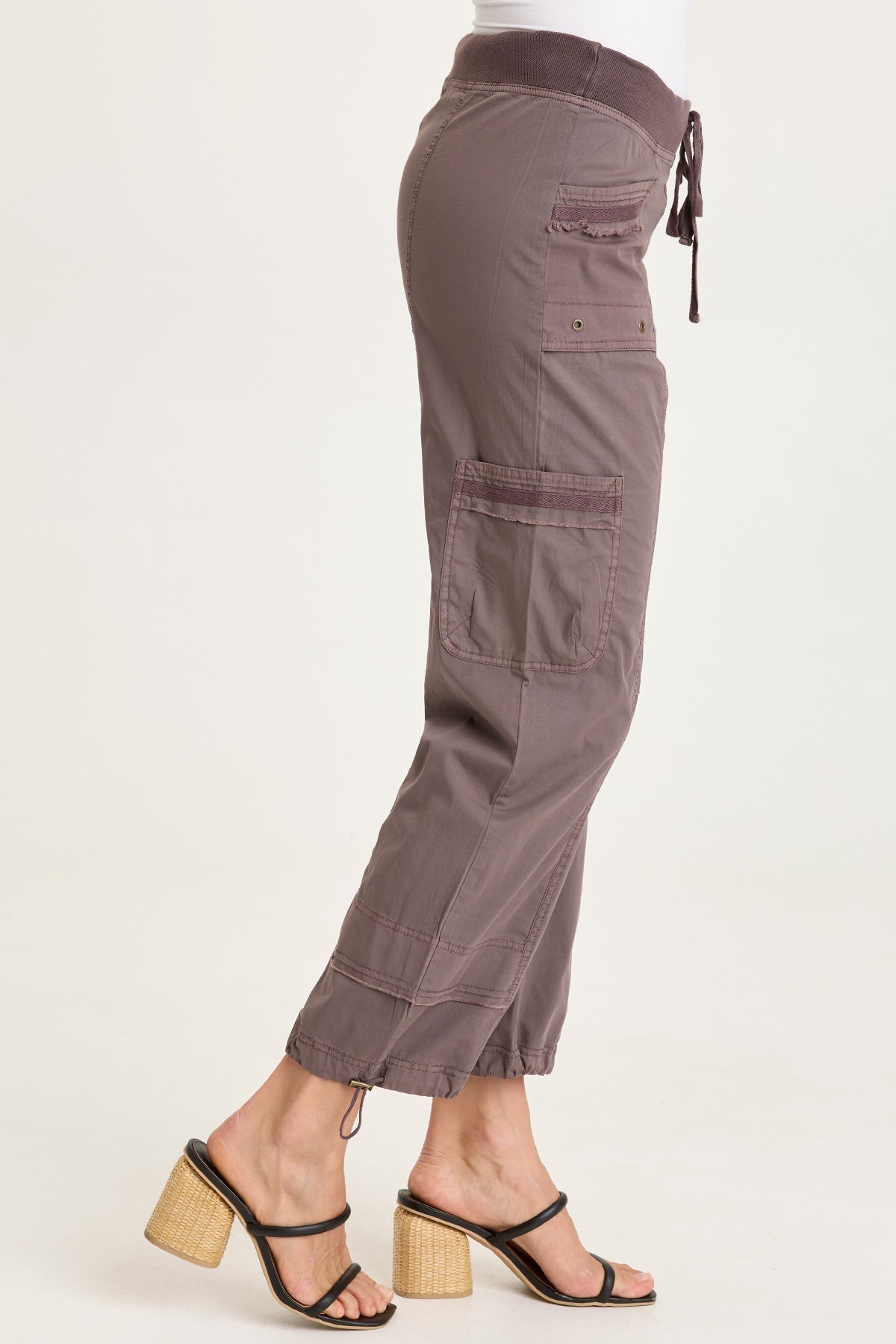 Jannik Poplin Cinch Leg Flat Cargo Pockets Pant Virtuoso Pigment - XCVI