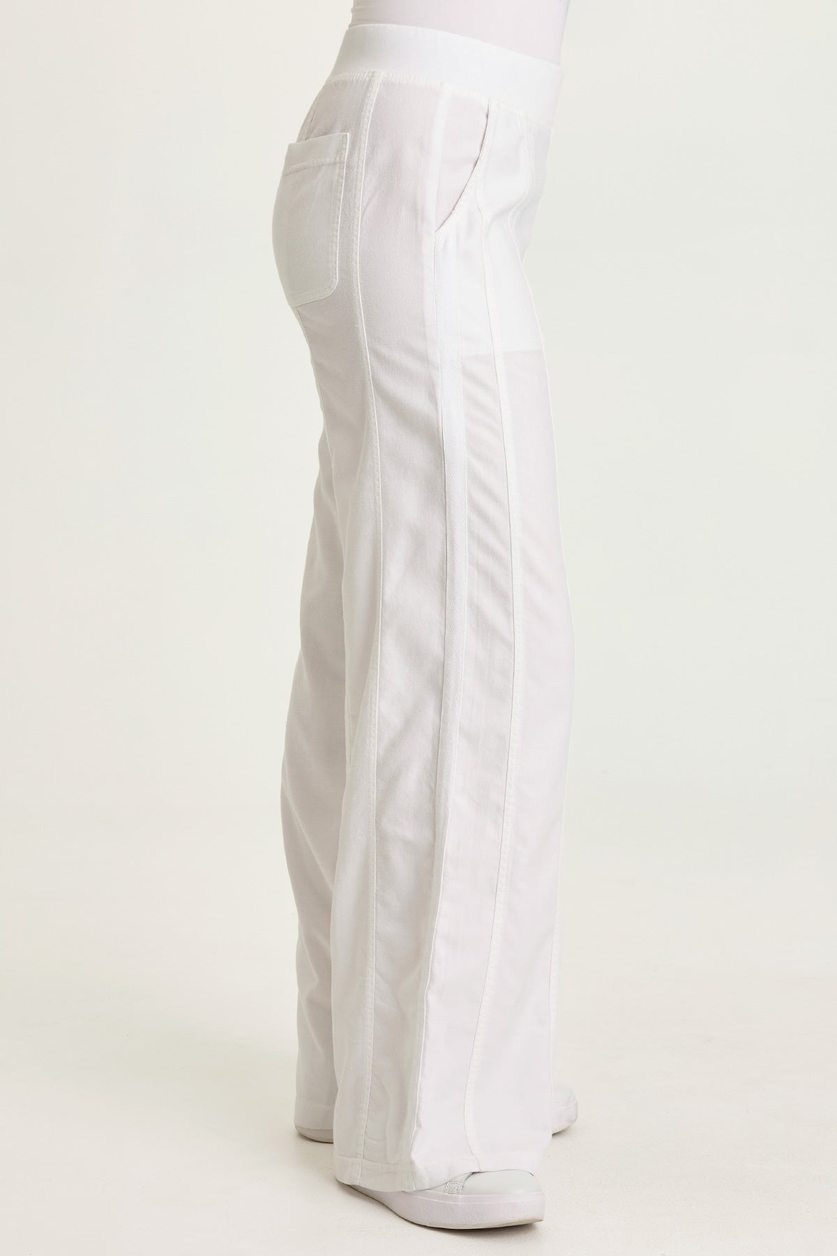 Wearables Geraldine Twill Double Seam Twill Tape Pull-On Pant White - XCVI