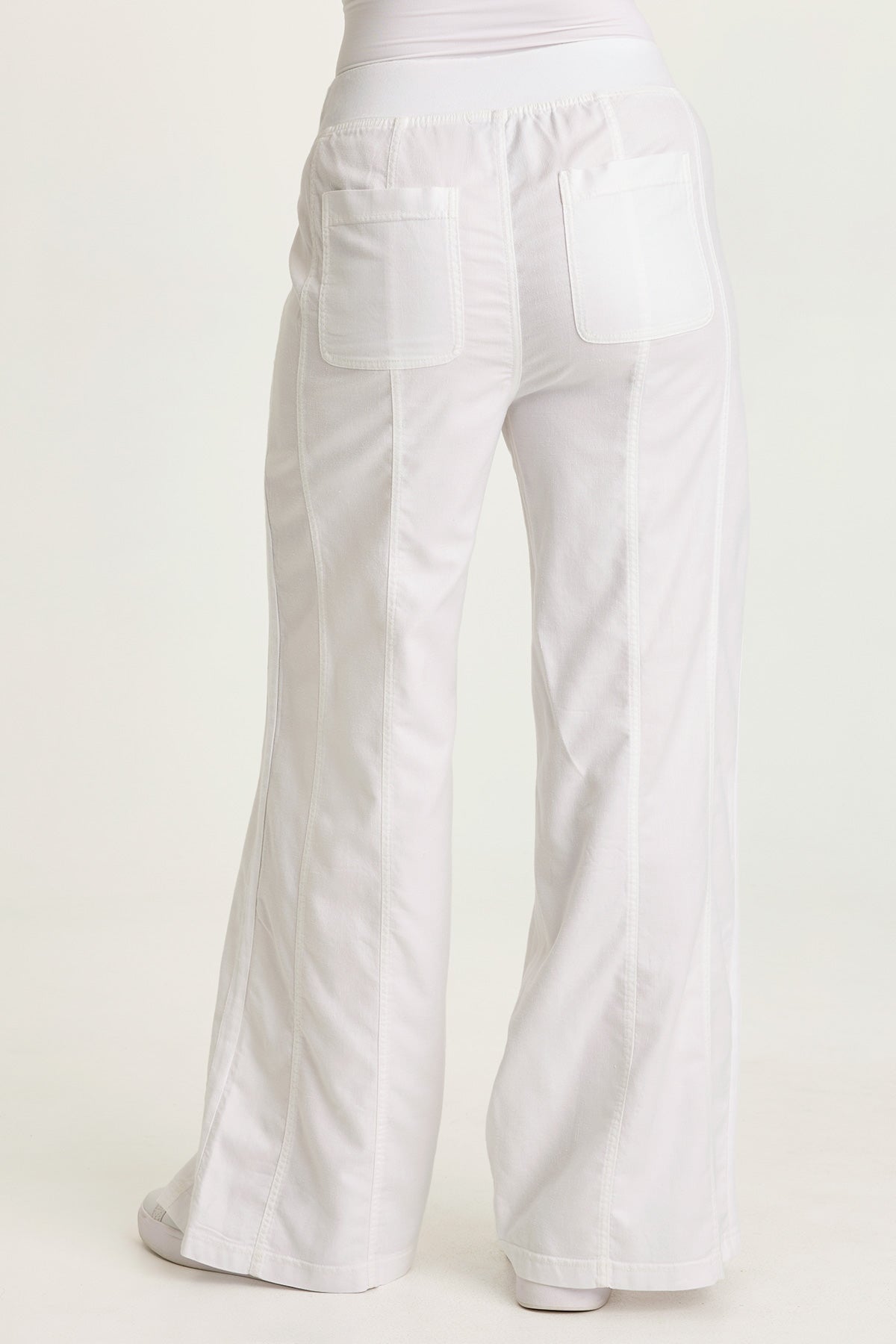 Wearables Geraldine Twill Double Seam Twill Tape Pull-On Pant White - XCVI