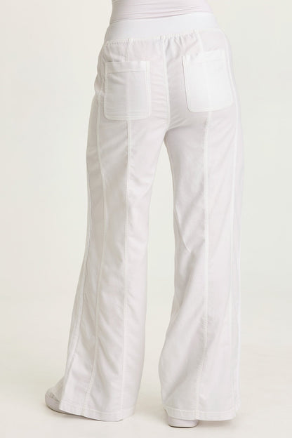 Wearables Geraldine Twill Double Seam Twill Tape Pull-On Pant White - XCVI