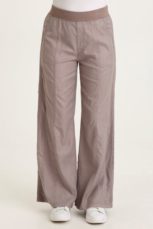 Wearables Geraldine Twill Double Seam Twill Tape Pull-On Pant Poppy Seed - XCVI