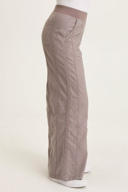 Wearables Geraldine Twill Double Seam Twill Tape Pull-On Pant Poppy Seed - XCVI