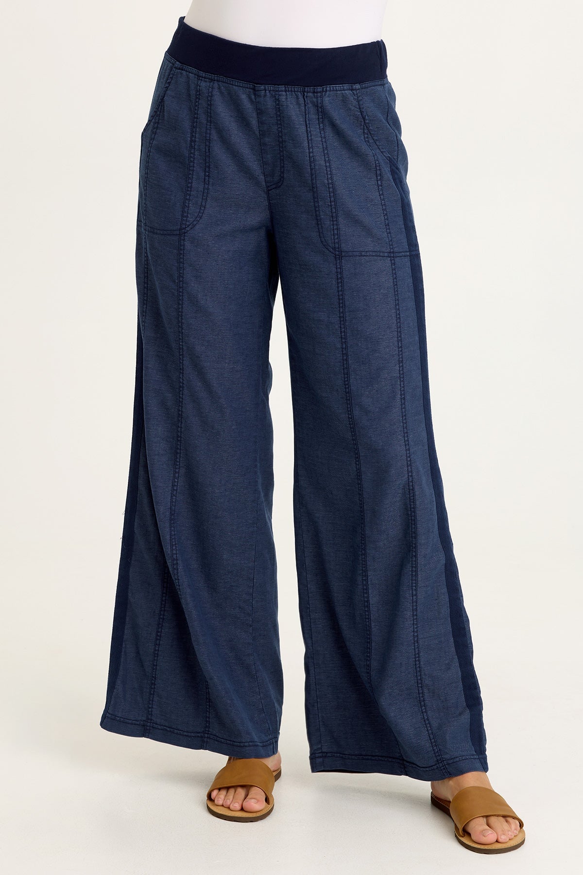 Wearables Geraldine Twill Double Seam Twill Tape Pull-On Pant Airdale Pigment - XCVI