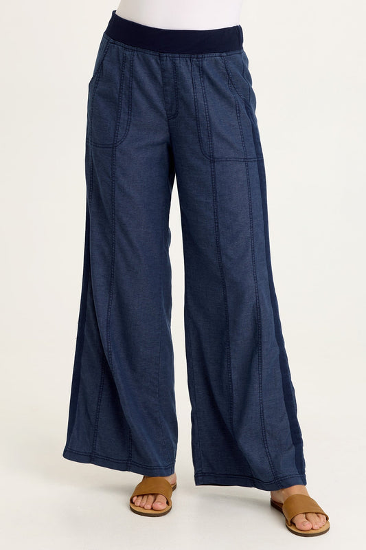 Wearables Geraldine Twill Double Seam Twill Tape Pull-On Pant Airdale Pigment - XCVI