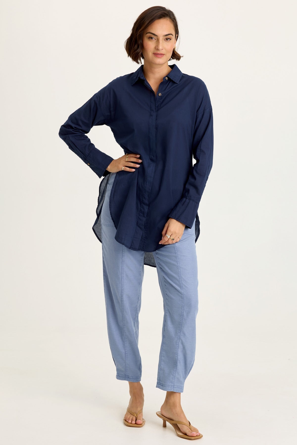 Wearables Beck Twill Barrel-Style Pant Shasta Lake - XCVI