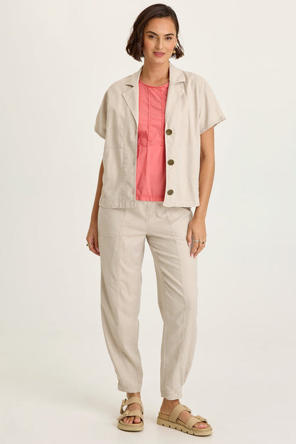 Wearables Beck Twill Barrel-Style Pant Clay Pot Pigment - XCVI