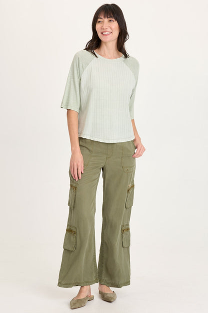 Britte Tencel Twill Multi-Pocket Cargo Pull-On Pant Espalier Pigment - XCVI