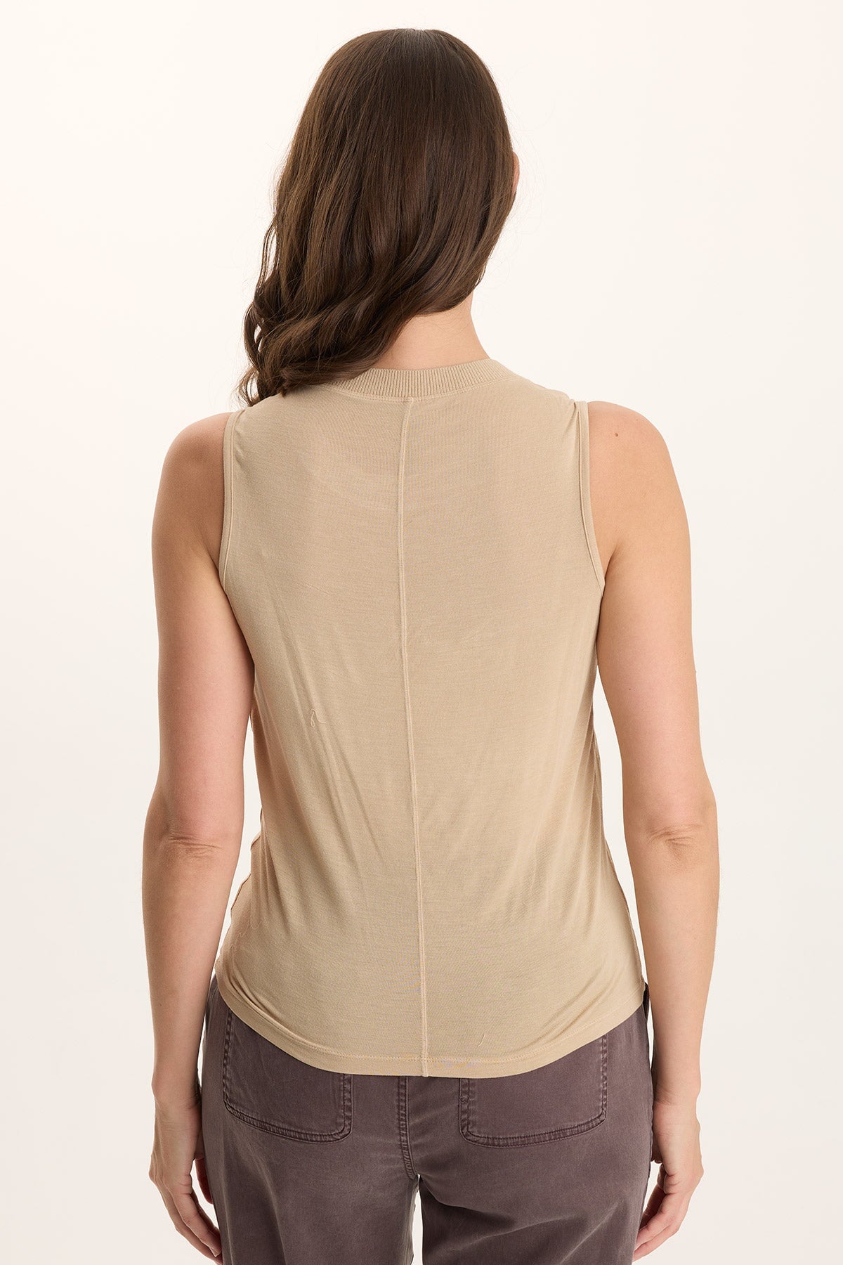 Mahala Textured Satin Crew Neck Tank Top Park Avenue - XCVI