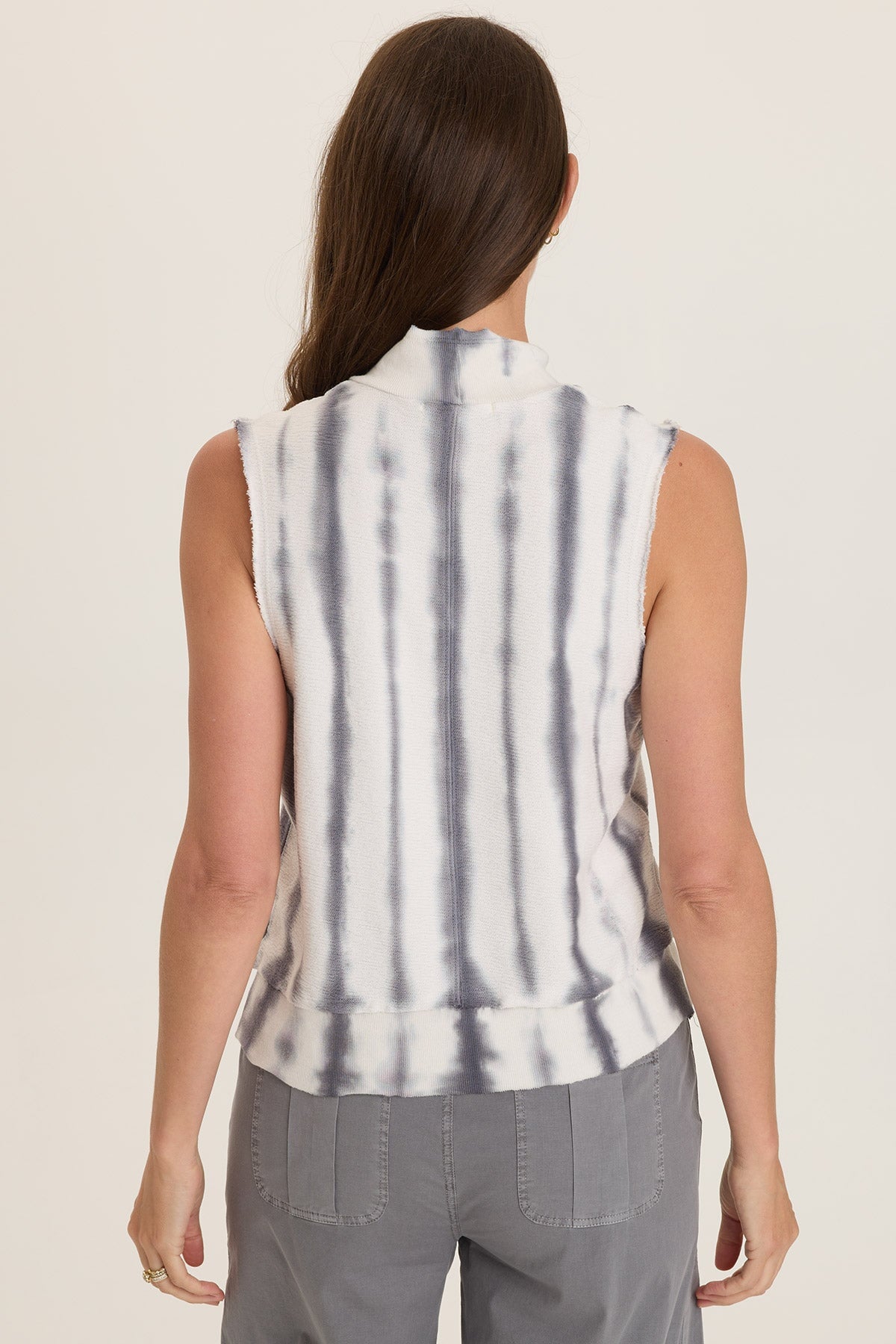 Isolde Mock Neck Tank - Crepe Knit Sleeveless Top | Wearables by XCVI Pelagic Wash Mist - XCVI