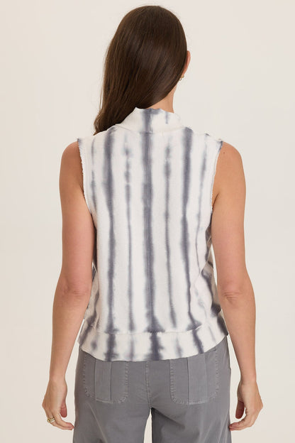 Isolde Mock Neck Tank - Crepe Knit Sleeveless Top | Wearables by XCVI Pelagic Wash Mist - XCVI