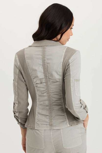 Darwin Tabbed 3/4-Sleeve Sturdy Stretch Summer Jacket Whitecap Pigment - XCVI