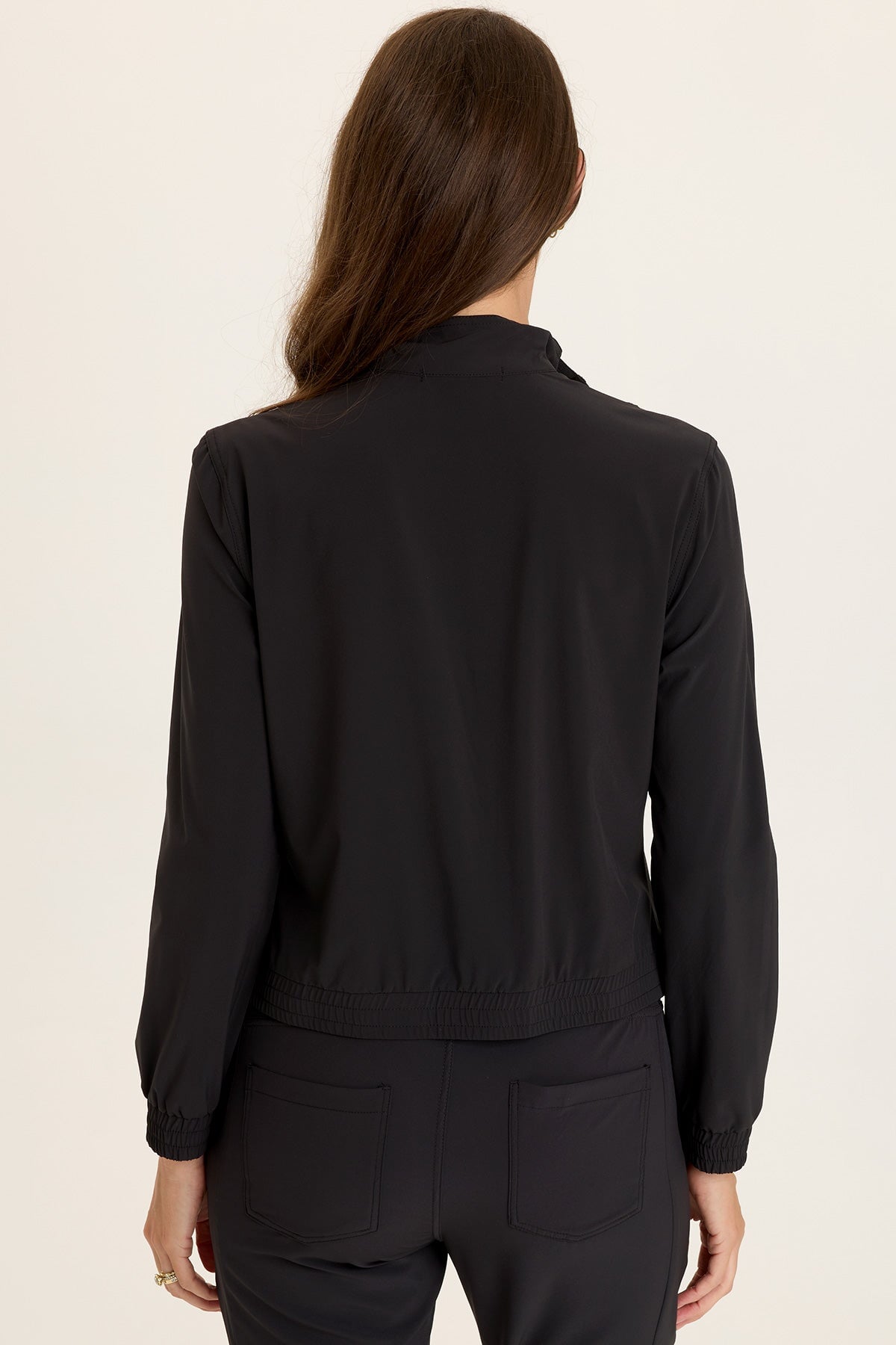 Active Quinn Bomber in Black Black - XCVI