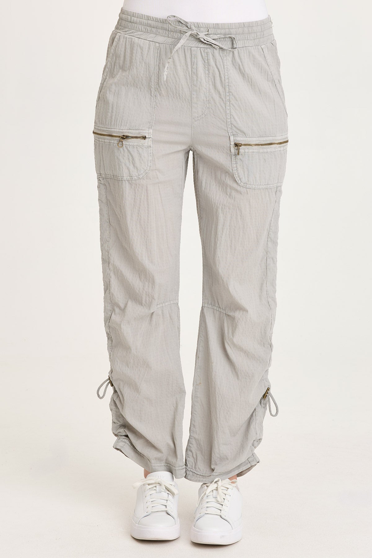 Trotter Textured Side Cinch Pull-On Pant Earl Grey Pigment - XCVI