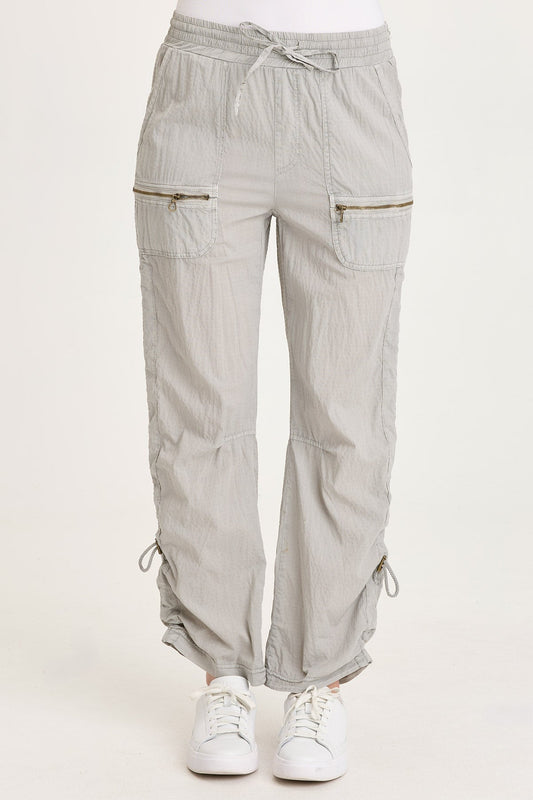 Trotter Textured Side Cinch Pull-On Pant Earl Grey Pigment - XCVI