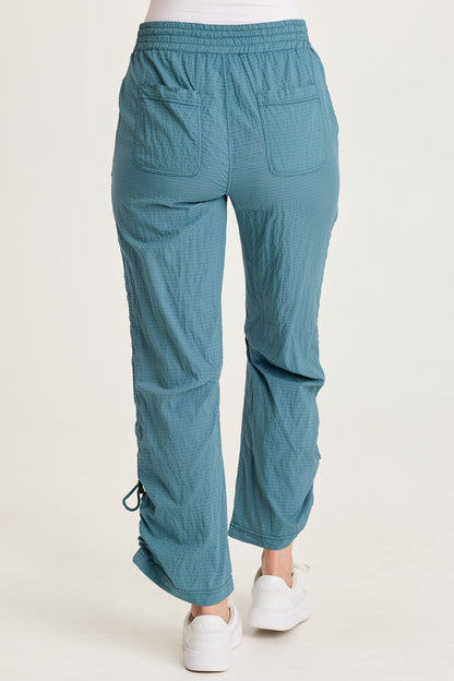 Trotter Textured Side Cinch Pull-On Pant Dark Night - XCVI