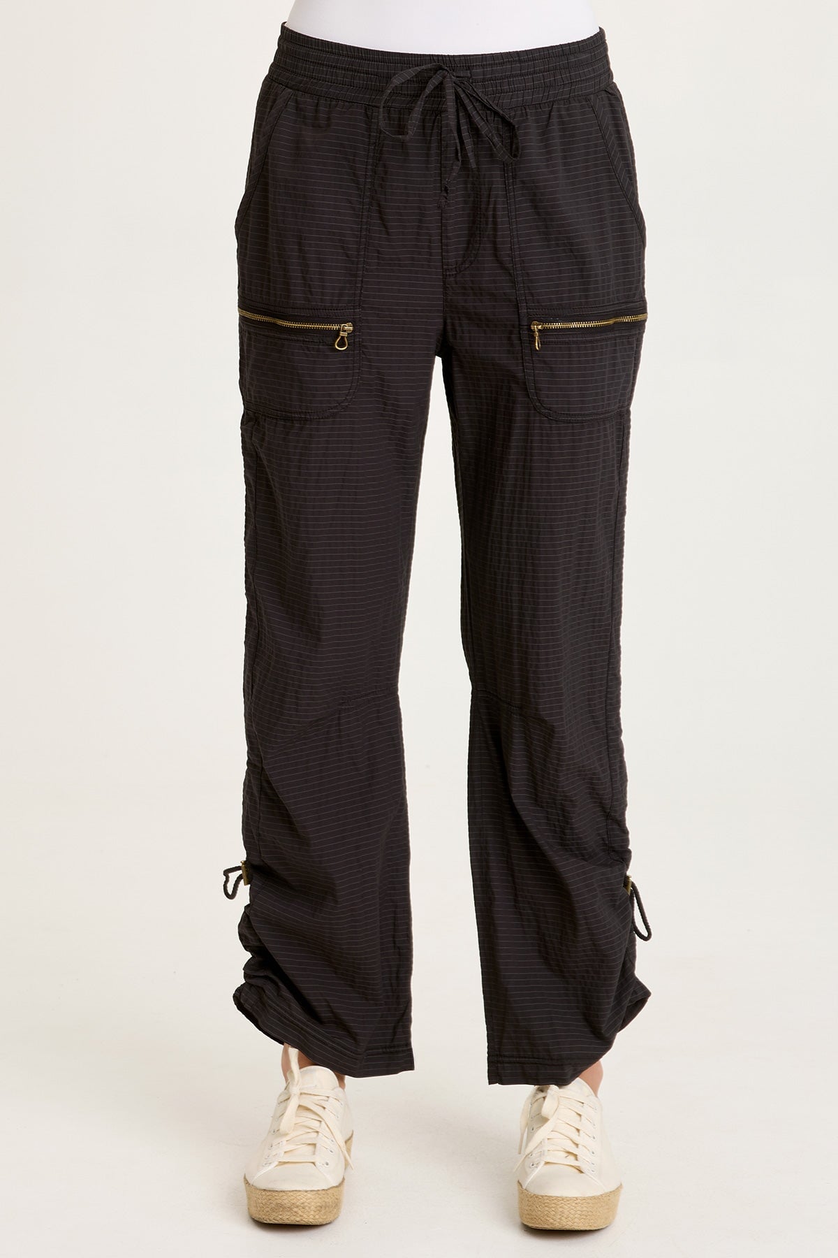 Trotter Textured Side Cinch Pull-On Pant Black - XCVI