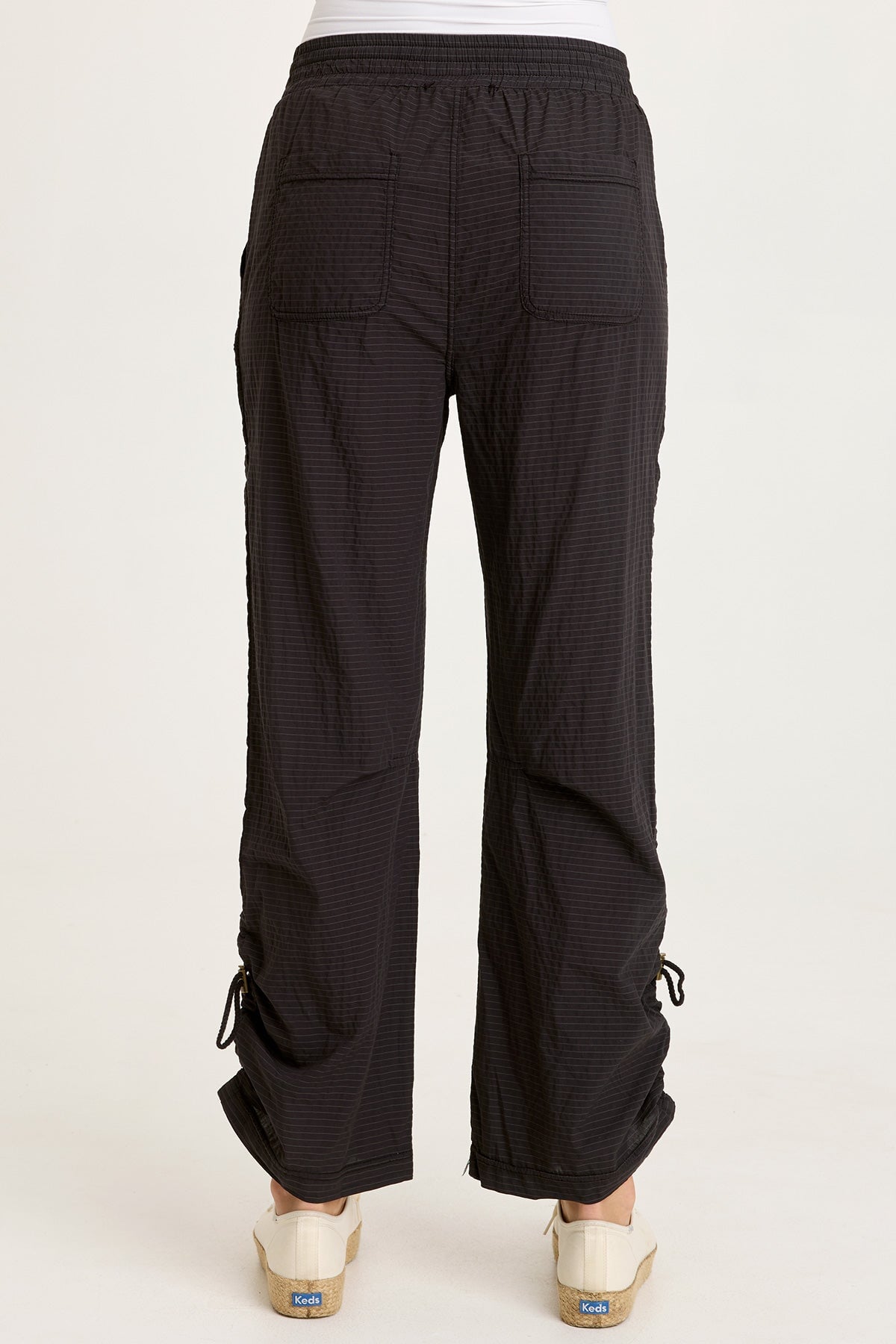 Trotter Textured Side Cinch Pull-On Pant Black - XCVI
