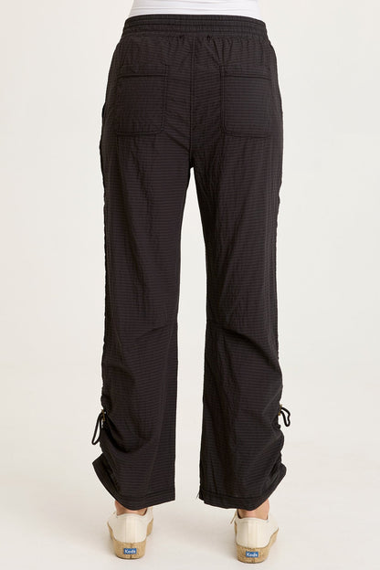 Trotter Textured Side Cinch Pull-On Pant Black - XCVI