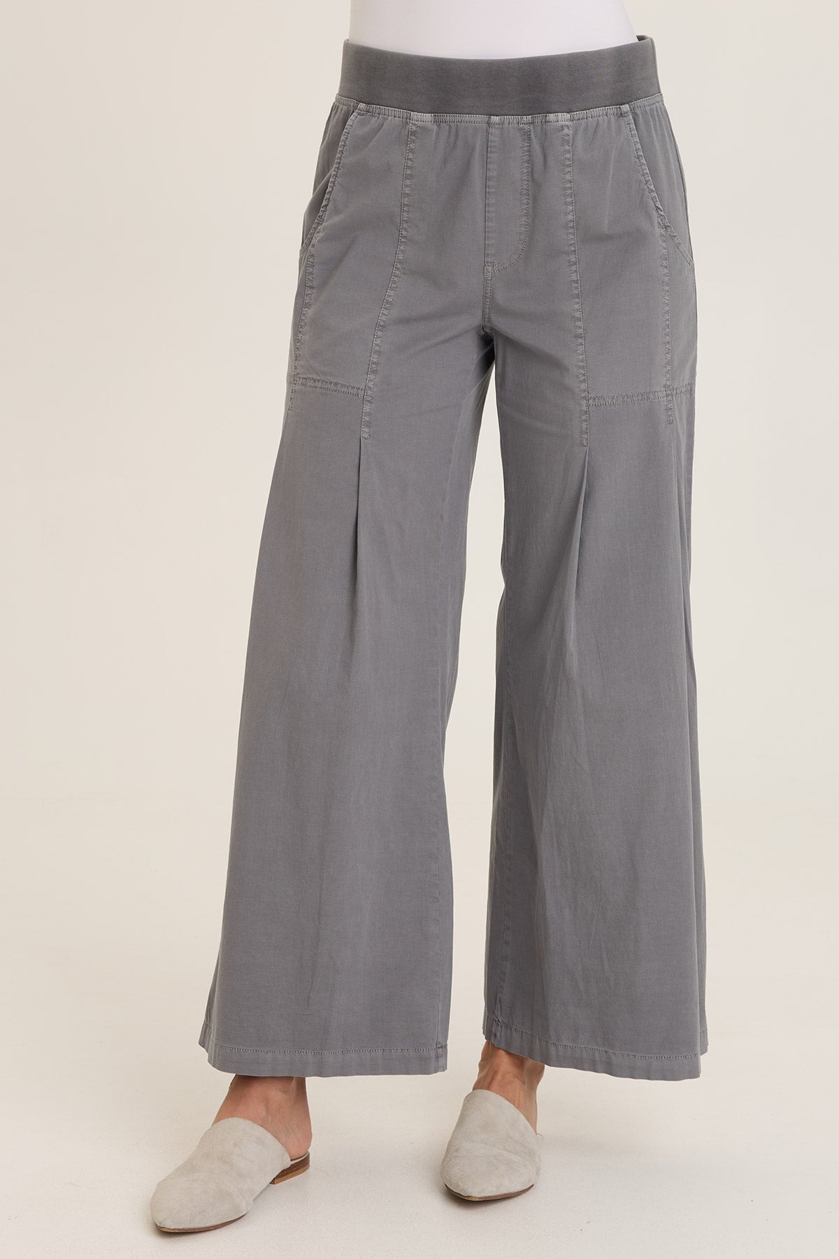 Wearables Kyler Dart Front and Back Pockets Wide Leg Pant Nebulous Pigment - XCVI