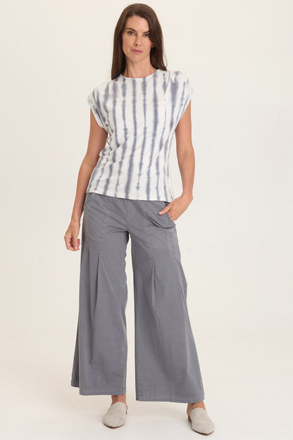 Wearables Kyler Dart Front and Back Pockets Wide Leg Pant Nebulous Pigment - XCVI