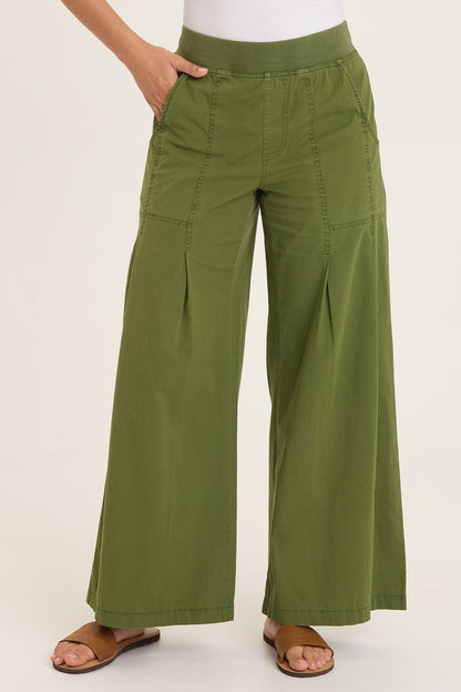 Wearables Kyler Dart Front and Back Pockets Wide Leg Pant Apollo Pigment - XCVI