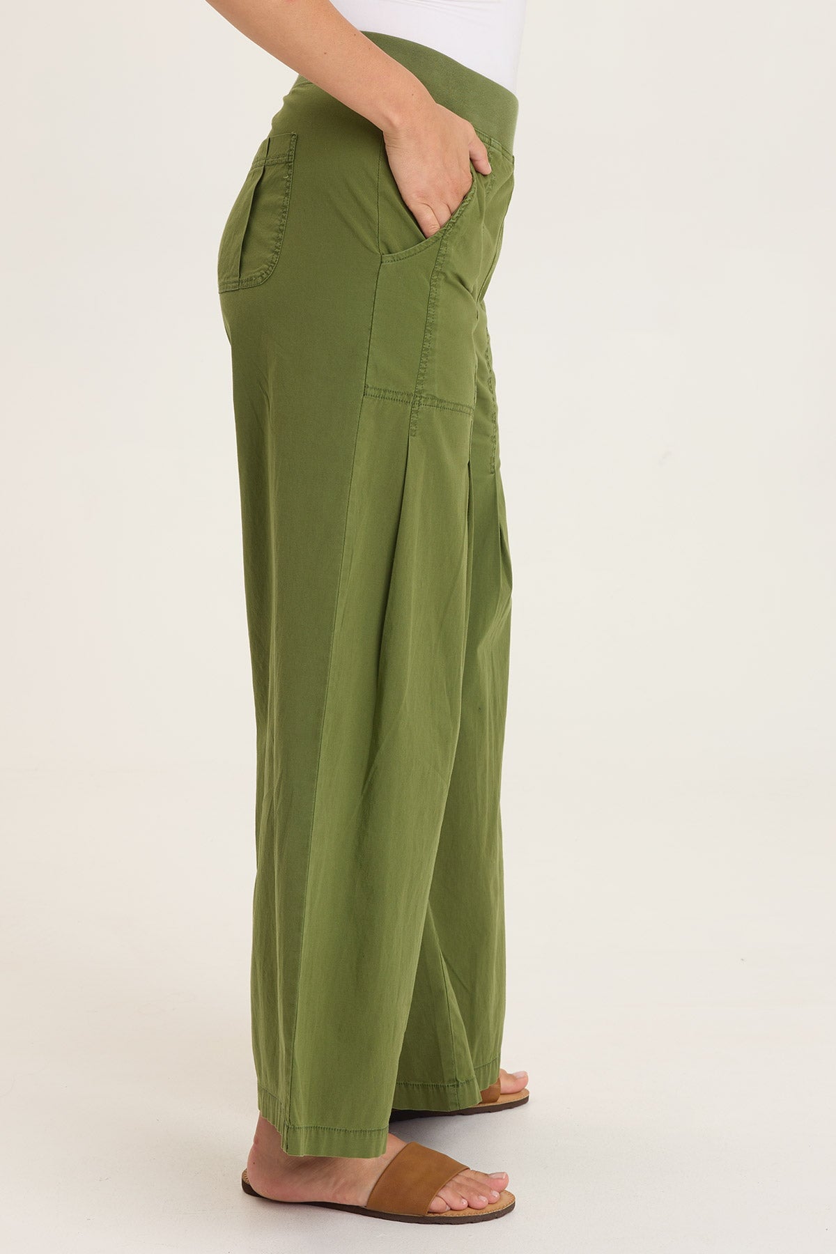 Wearables Kyler Dart Front and Back Pockets Wide Leg Pant Apollo Pigment - XCVI