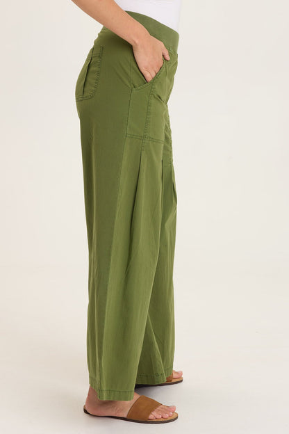 Wearables Kyler Dart Front and Back Pockets Wide Leg Pant Apollo Pigment - XCVI