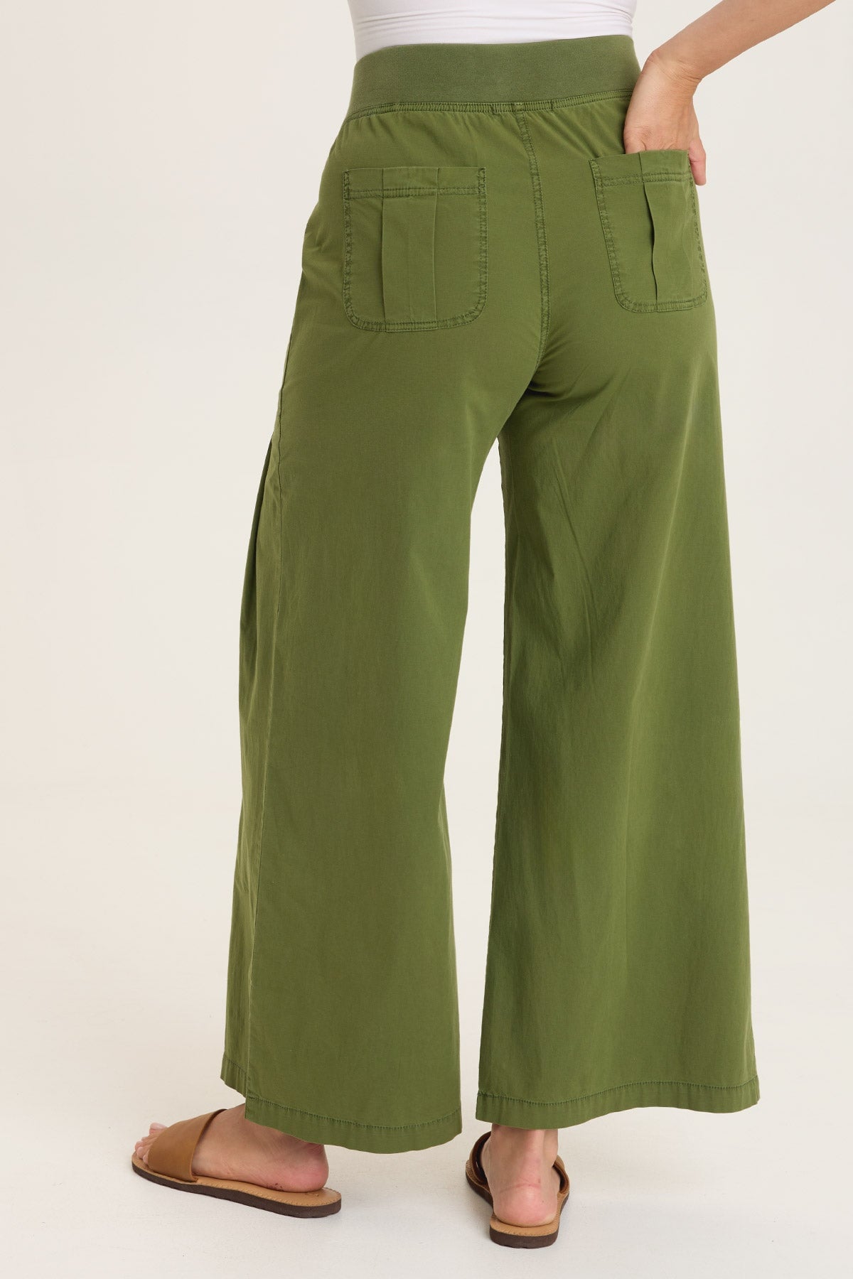 Wearables Kyler Dart Front and Back Pockets Wide Leg Pant Apollo Pigment - XCVI