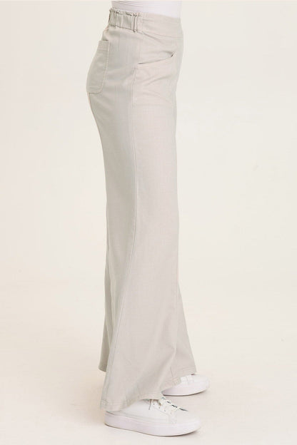 Wearables Faulk Twill Pull-On Twill Bell Bottom Pant Sonic Silver - XCVI