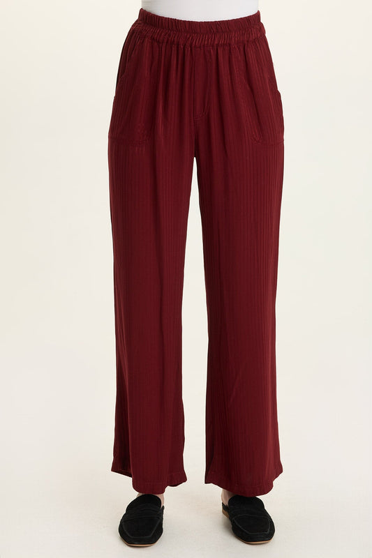 Wearables Harmon Satin Stripe Wide-Leg Salem's Door - XCVI