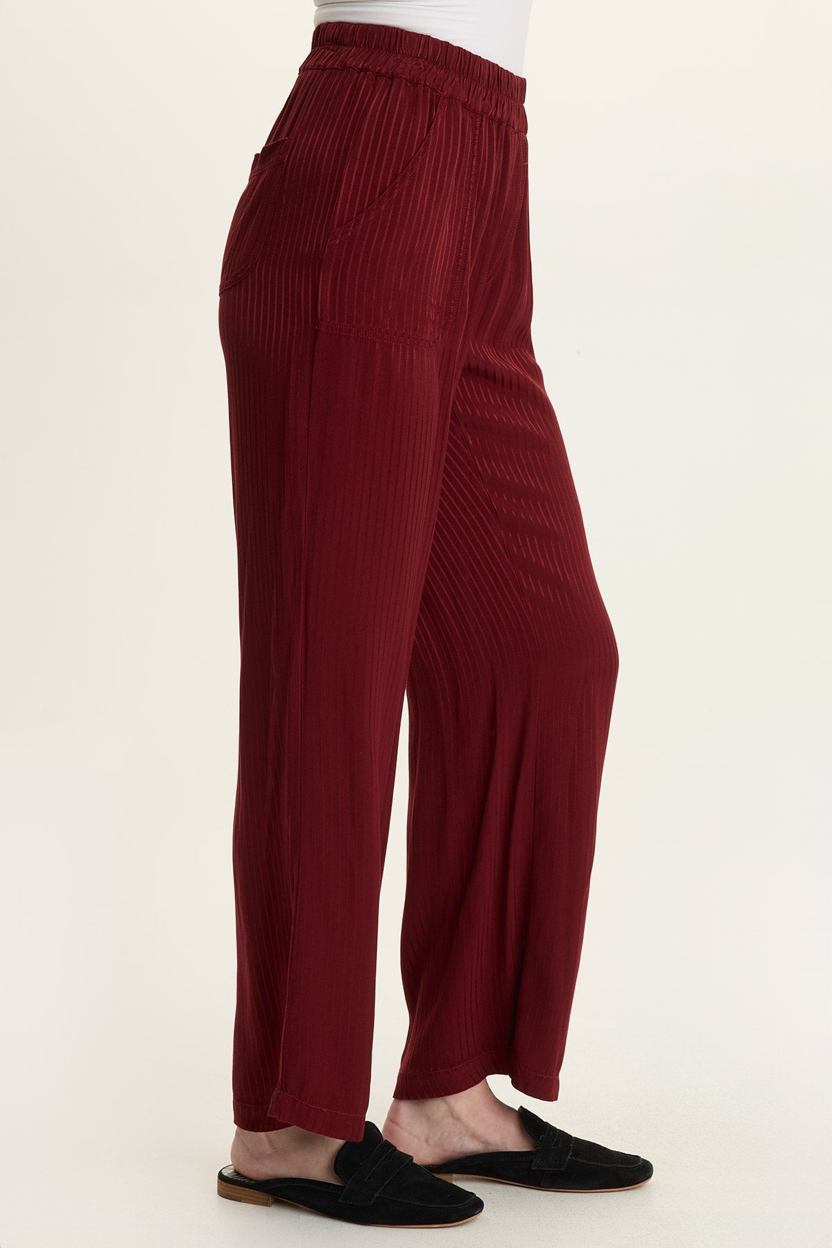 Wearables Harmon Satin Stripe Wide-Leg Salem's Door - XCVI